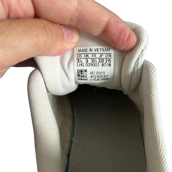 ADIDAS White Kids Advantage K Shoes Sneakers US 3.5 - Picture 5 of 5